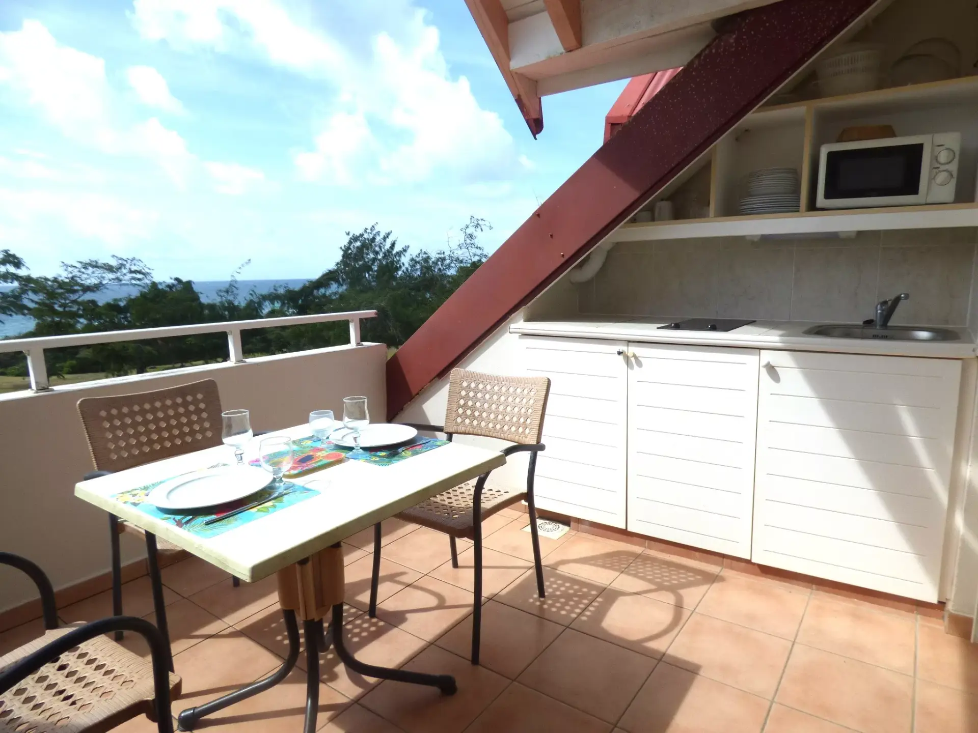 Carambole 1624 balcon vue mer sans vis à vis